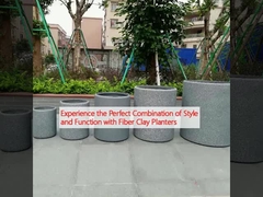 Experimente a combinação perfeita de estilo e função com os plantadores de argila de fibra