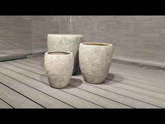 Caldeira de cimento de fibras redondas para churrasco/forno de carvão