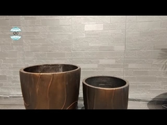 Plantação de argila reforçada redonda Design de argila de fibra durável e elegante