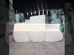 Plantação de argila de fibra redonda branca com um padrão de espinha de arenque leve, durável e de baixa manutenção