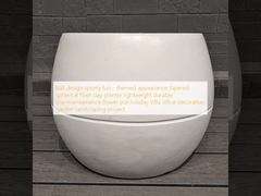 design de bola esportivo divertido - aparência temática cônica esférica fibra argila plantador leve durável baixa manutenção vaso de flores decoração de escritório Villa feriado projeto de paisagismo de jardim