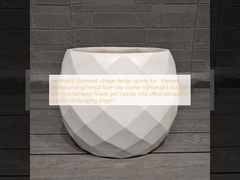 design em forma de diamante geométrico aparência esportiva divertida plantação esférica de fibra de argila leve durável pouca manutenção vaso de flores férias decoração de escritório villa projeto de paisagismo jardim