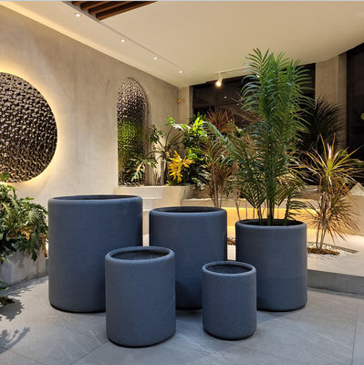 Potes de argila de fibra de vidro para jardim interno