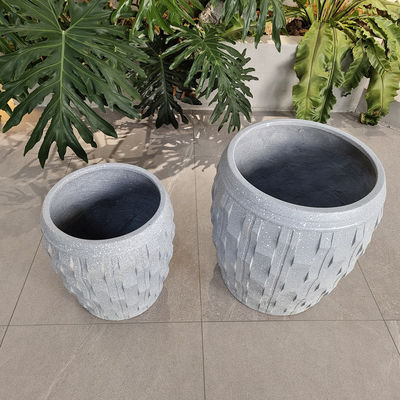 comprar Caixa de flores de fibra de argila acabada para exibição de jardim interior online manufacture