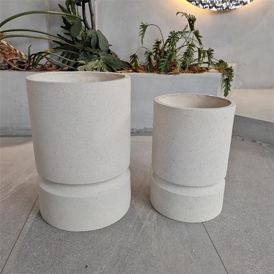 comprar Potes de plantas de fibras de argila reforçadas para decoração de jardim doméstico interior online manufacture