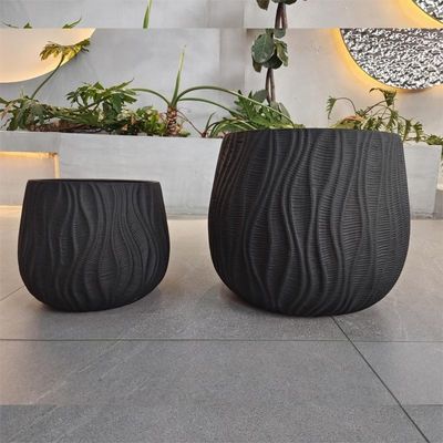 comprar Plantação de Argile de Fibra Pesada Redonda Moderna Esculpida à Mão para Decoração de Jardim Doméstico online manufacture