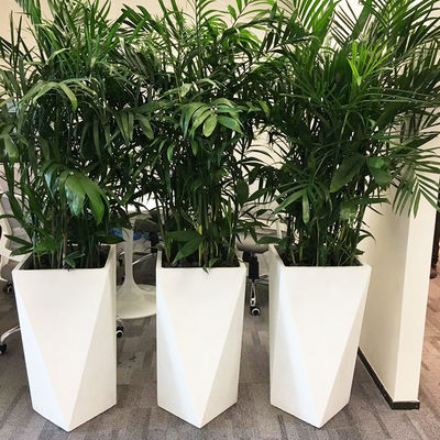 comprar Potes de plantação redondos de fibra de vidro feitos à mão para decoração de jardins ao ar livre online manufacture