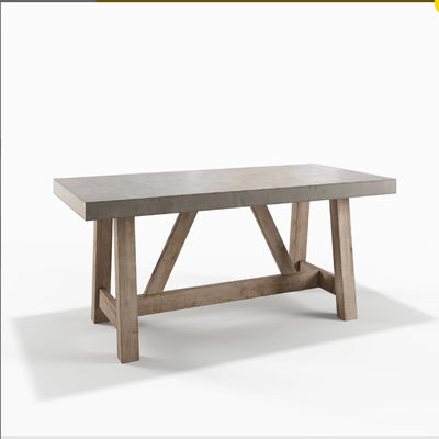 comprar Mesas de concreto grandes e duráveis para refeições ao ar livre Conjunto de mesas de concreto para casa online manufacture