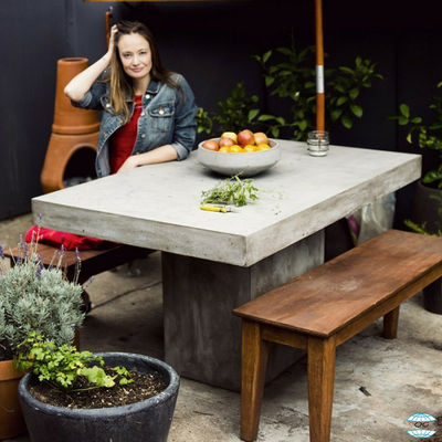 comprar Home Jardim Premium Concreto Conjunto de Mesa Para Mobiliário Exterior GRC Mobiliário Mesa online manufacture