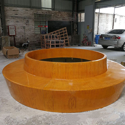 comprar Conjunto de mobiliário exterior de resina de fibra de vidro cinza leve Conjunto de cadeiras de mesa de fibra de vidro online manufacture
