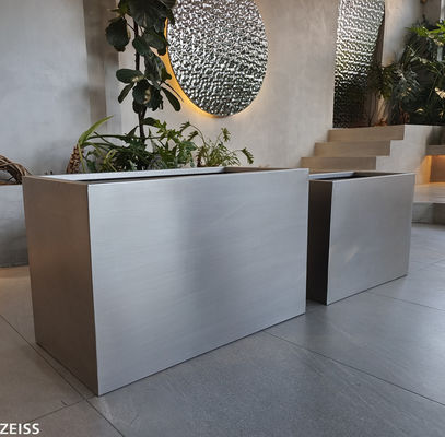 comprar Potes de plantação de metal geométricos à prova de ferrugem com drenagem online manufacture