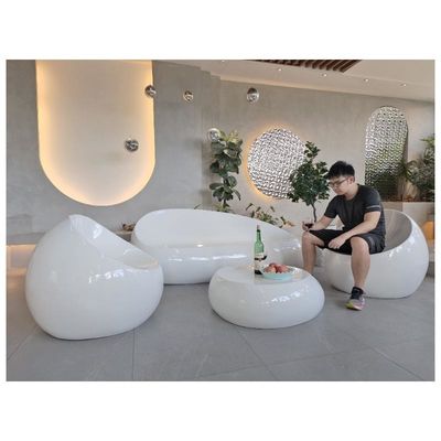 comprar Cadeira de mesa de fibra de vidro de cor branca 4 peças de mobiliário conjunto completo sofás cadeiras online manufacture