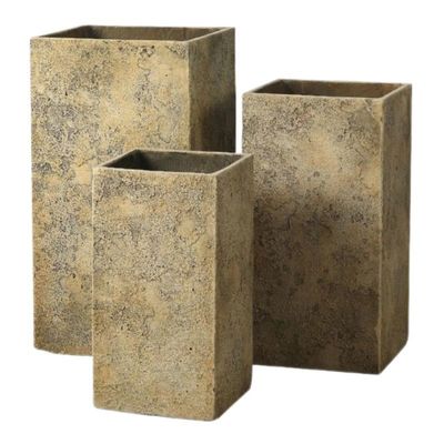 comprar Potes de plantação de cimento resistentes às intempéries esculpidos à mão para decoração interna e externa online manufacture