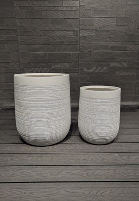 comprar Plantadores artesanais de argila de fibra para jardins interiores ao ar livre online manufacture