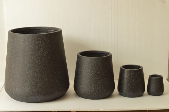 comprar Plantação moderna de argila de fibra redonda com design personalizado e buracos de drenagem online manufacture