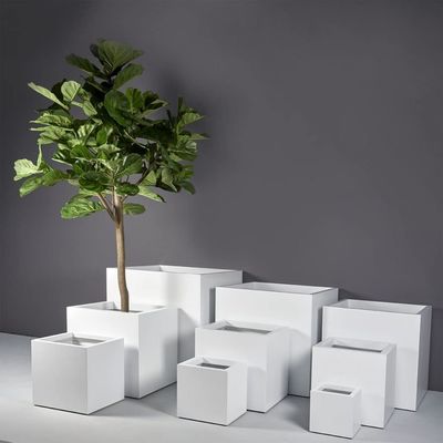 comprar Potes de plantas de fibra de vidro com variedade de tamanhos Planteadores de flores de fibra de vidro acabado em mate personalizado online manufacture