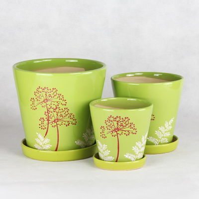 comprar Potes de cerâmica personalizáveis para jardinagem em cores diferentes online manufacture
