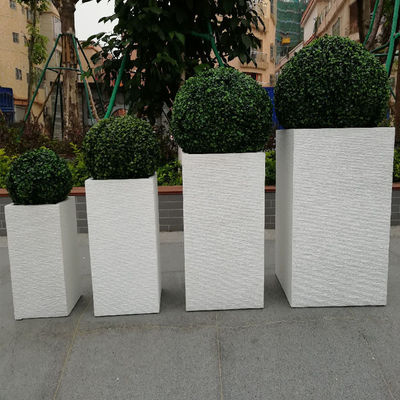 comprar Plantadores de argila de fibra de acabamento revestido em pó para necessidades de jardinagem online manufacture