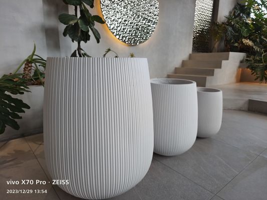 comprar Planta de superfície lisa de fibra de argila para opções de exibição de plantas personalizadas online manufacture