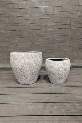 comprar Planta de argila de fibra personalizada moderna e resistente ao tempo para jardins online manufacture