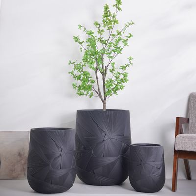 comprar Conjunto de plantação de fibra de argila vidrada feita à mão Design europeu durável para decoração de plantas verdes online manufacture