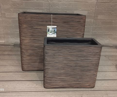 comprar Vaso de flores retangular estreito de fibra de argila, elegante, moderno e durável, para plantas de interior/exterior, grande para chão ou pendurar online manufacture