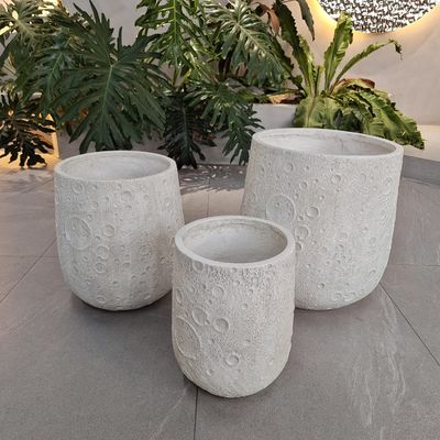 Planta de argila de fibra leve para decoração de jardim doméstico e exterior