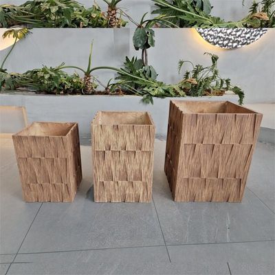 Plantação elegante de design moderno de fibra de argila para plantas de interior e exterior