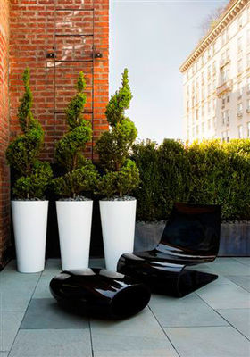 Planteadores de flores de fibra de vidro modernos para interiores e exteriores