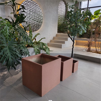Plantadores de flores de fibra de vidro para jardim Decoração interna e externa