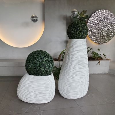 Fibra de vidro Large Resin GRP Planter Box para jardim interior e exterior decoração