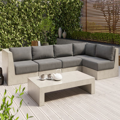 China cidade de Foshan Concreto Patio Side Table para decoração exterior Concreto Mesa Sets Bench