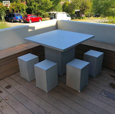 Logotipo de mobiliário de concreto personalizado bancos de mesa para jardins e pátios exteriores