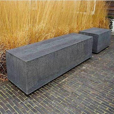 Rectangular / Redondo GRC Outdoor Concrete Patio Table Com bancos