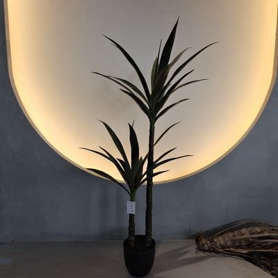 Lush 100-130cm Seda Artificial Yucca Árvore Todos os Tempos Imponível a Água Falsas Plantas