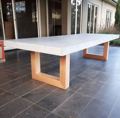 Mobiliário de concreto exterior personalizado GRC Patio Garden Bench Table Para piscina