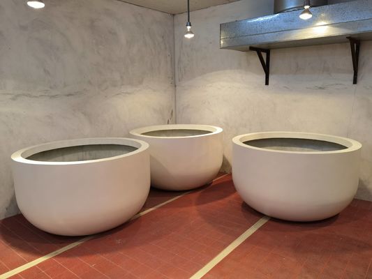 Potes de cerâmica ou fibra de vidro personalizados para decoração interna e externa