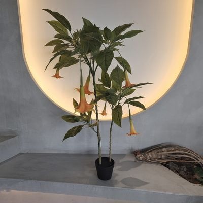 Resistente a insetos Plantas artificiais semelhantes à vida Árvore Datura Artificial Para decoração doméstica