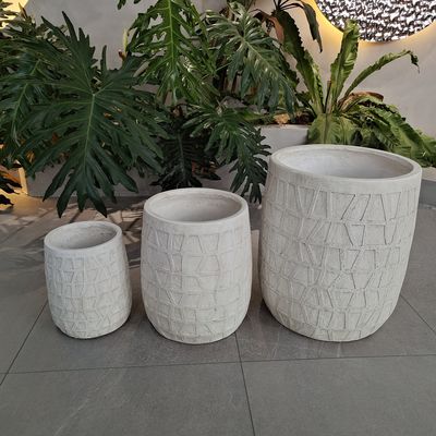 Superfície texturizada de plantação de argila reforçada moderna para estilo minimalista