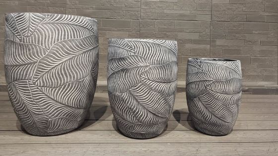 Planta de argila de fibra personalizada estilo moderno e resistente ao gelo