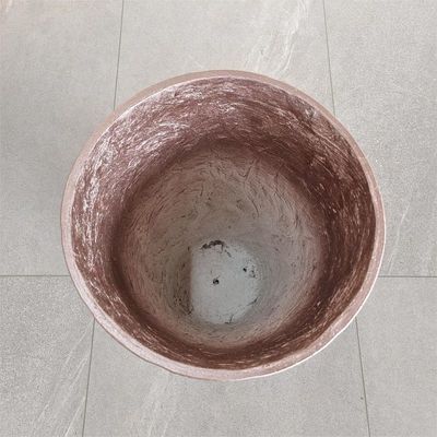 Potes de cimento de fibra redonda contemporâneos duráveis para jardim