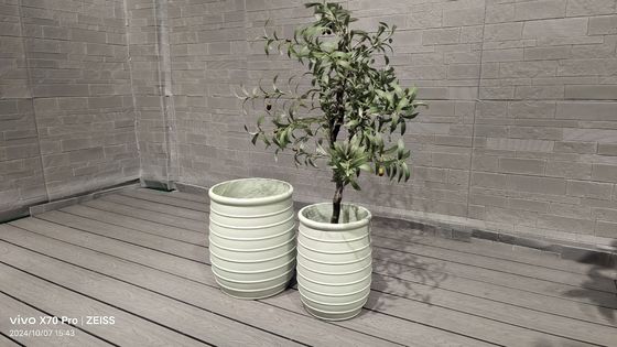 Planta de argila de fibra personalizada para jardim de hotel e buracos de drenagem domésticos