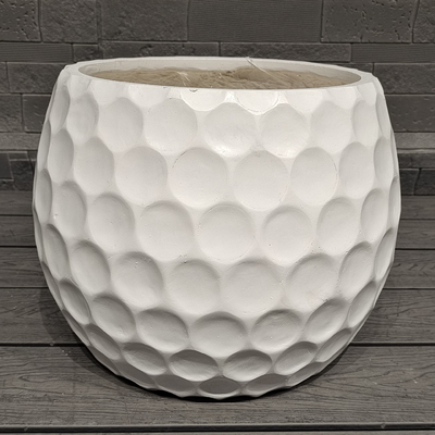 Design de bola de golfe desportiva divertida - temática aparência cônica plantação esférica de fibra de argila leve durável pouca manutenção vaso de flores férias Vila decoração de escritório projeto de paisagismo jardim