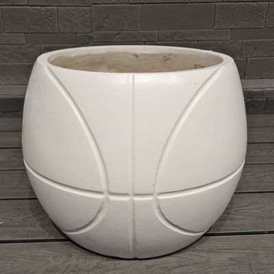 Design Clássico de Basquete, Divertido e Esportivo, Aparência Temática, Vaso de Fibra de Argila Esférico