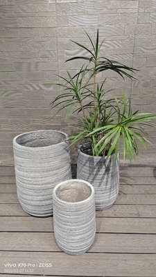 Plantação de argila de fibra redonda para decoração interna