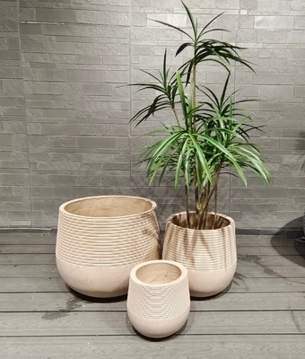 Projeto de decoração de casa de plantação de argila de fibra redonda